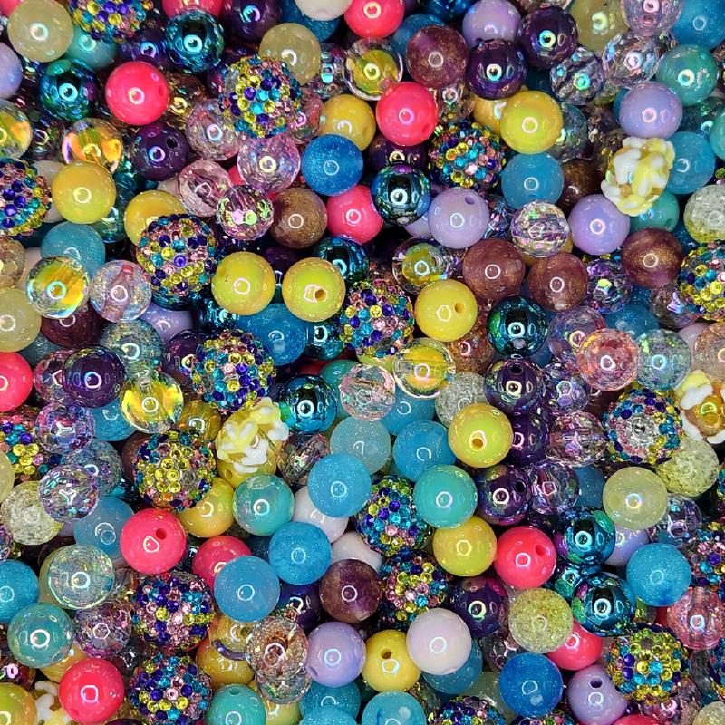 Assorted Bead Mix: Durable Beads for DIY Pens, Bracelets, Necklaces