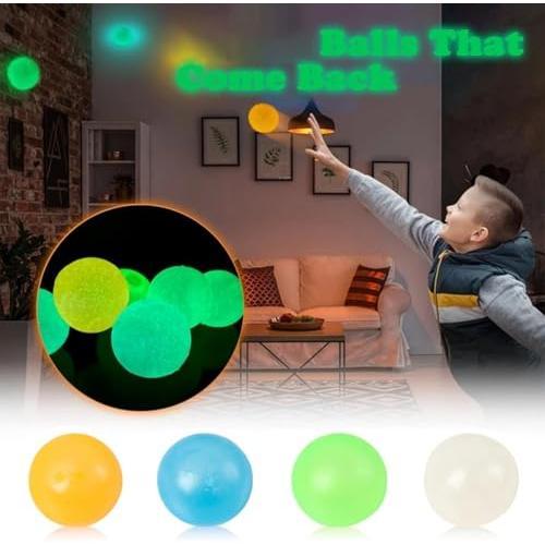 Glorbs - Glorbs Balls, Glorbs Sticky Balls, Sticky Glow Balls for Ceiling & Wall, Lumi Balls Glow in The Dark Glorbs Sticky Fidget Balls, Stocking Stuffer for Kids (12PC)