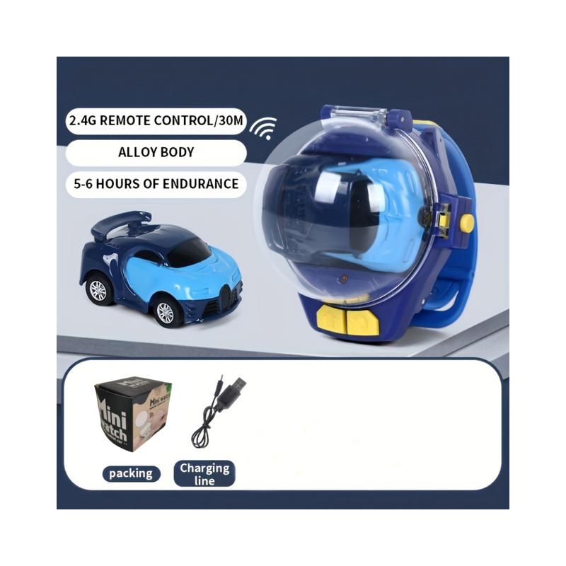 New Toy Mini Remote-Control Automobile Watch Toy 2.4 GHz Cute Wrist Racing Watch, USB Charging Cartoon Remote-Control Automobile, Interactive Game Toy, Boy and Girl's Birthday Gift Halloween Christmas Gift electric rc rc car Hot Bee lipo battery