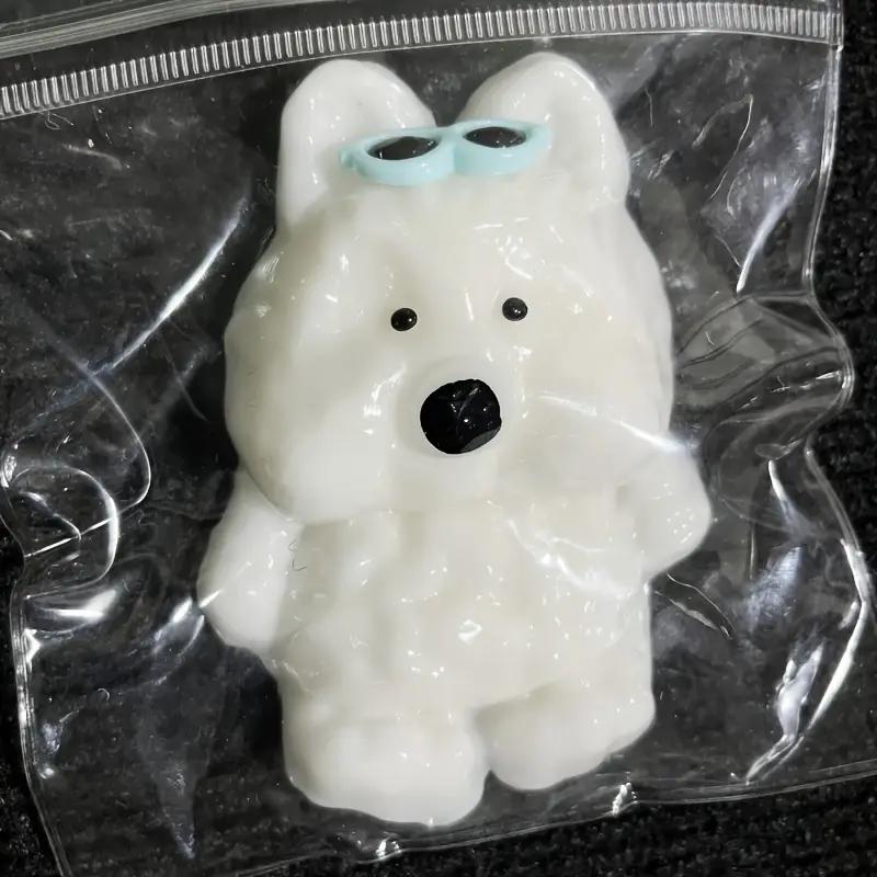 2025 Cute Puppy Sticky West Highland white Terrier  taba Squishy Soft& Sticky Squezze toys Stress Relief Toy