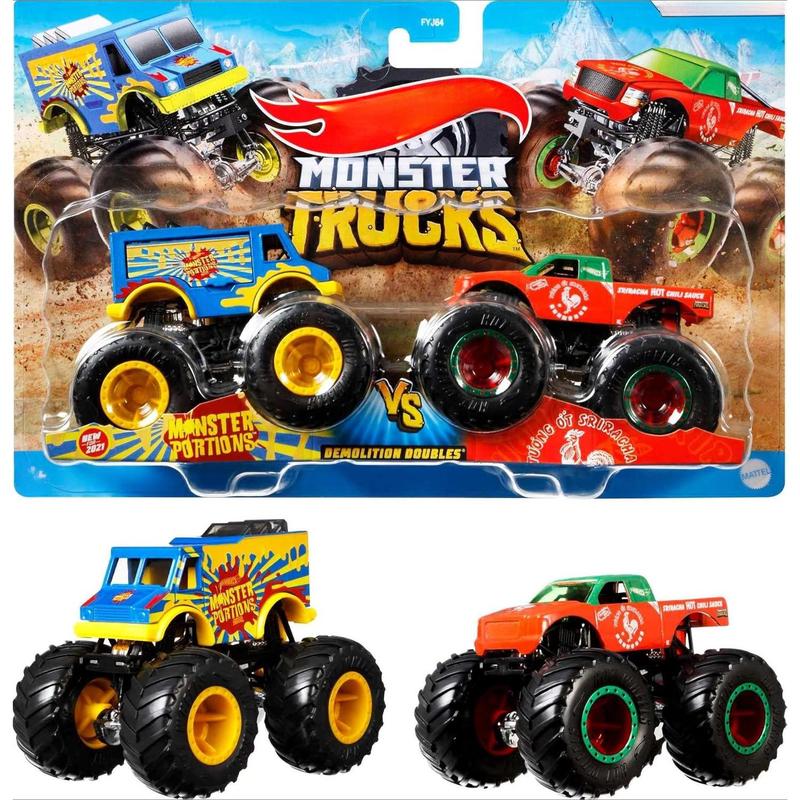 Monster Truck Toy Truck 2 piece set, vehicle set, suitable for children boys and girls toys