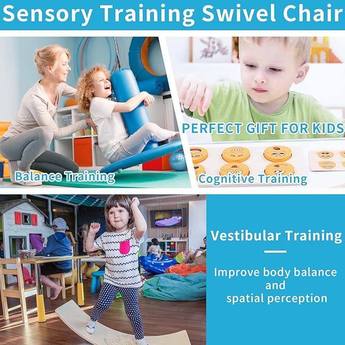 Children's Stress Reduction Toys,Children'sSensory Spinning Toys,Rocking Chair,SittingSpinning,Sensory Chair for Autism,3 year sold and above