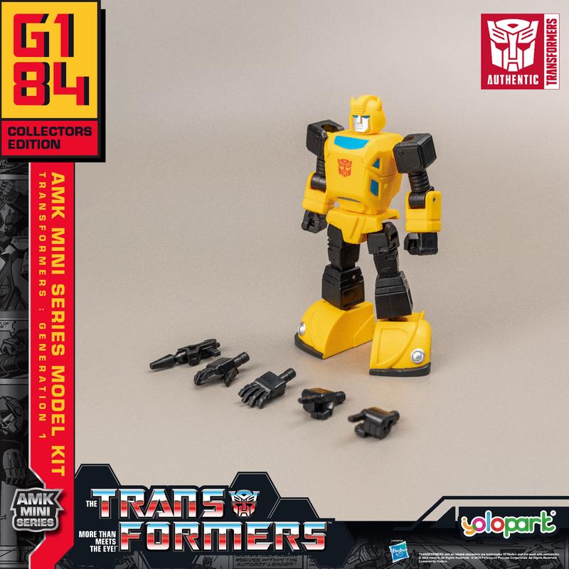 Transformers Toys: Bumblebee - Generation 1 - 3.94 Inch Pre-assembled Model Kit from the YOLOPARK AMK MINI Series