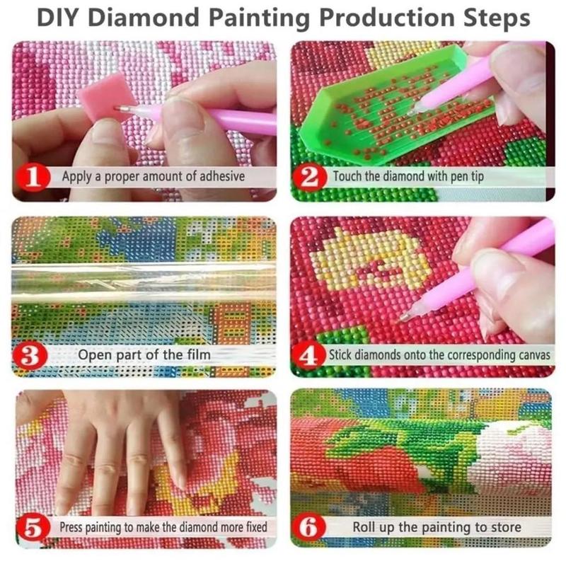 Cartoon Genie Pattern DIY Diamond Arts Colorful Painting Kit without Frame, DIY 5D Diamond Arts Colorful Painting Kit, Wall Art Decor for Home