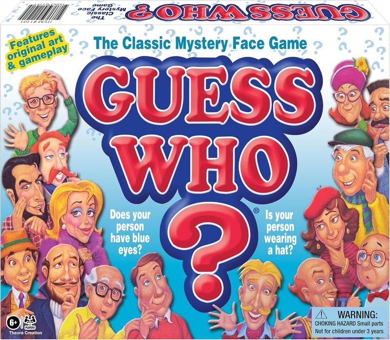 Guess Who? Board Game with Classic Characters by Winning Moves Games USA, Classic Children's Mystery Board Game of Deduction for 2 Players, Ages 6+ (1191)