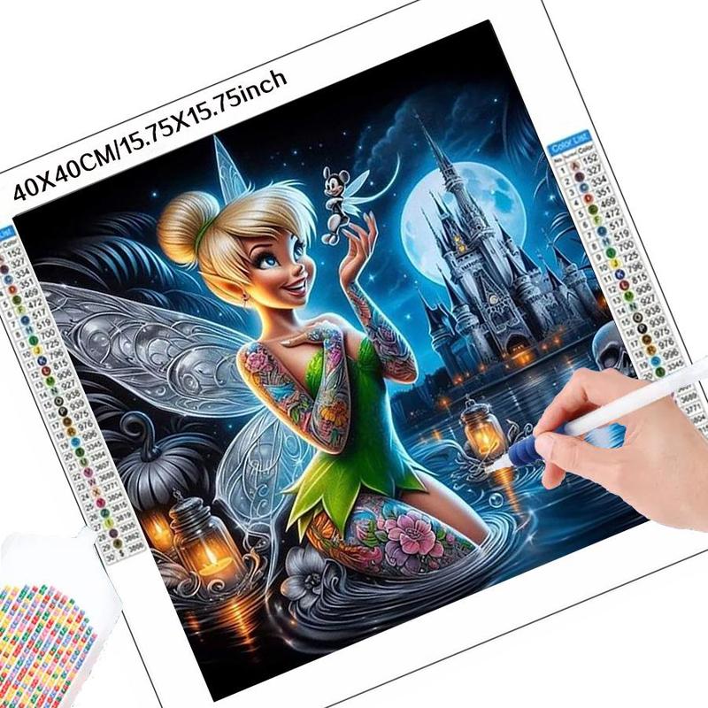 Cartoon Genie Pattern DIY Diamond Arts Colorful Painting Kit without Frame, DIY 5D Diamond Arts Colorful Painting Kit, Wall Art Decor for Home