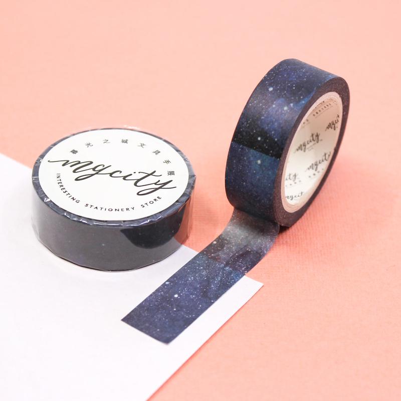 Starry Night Sky Watercolor Washi