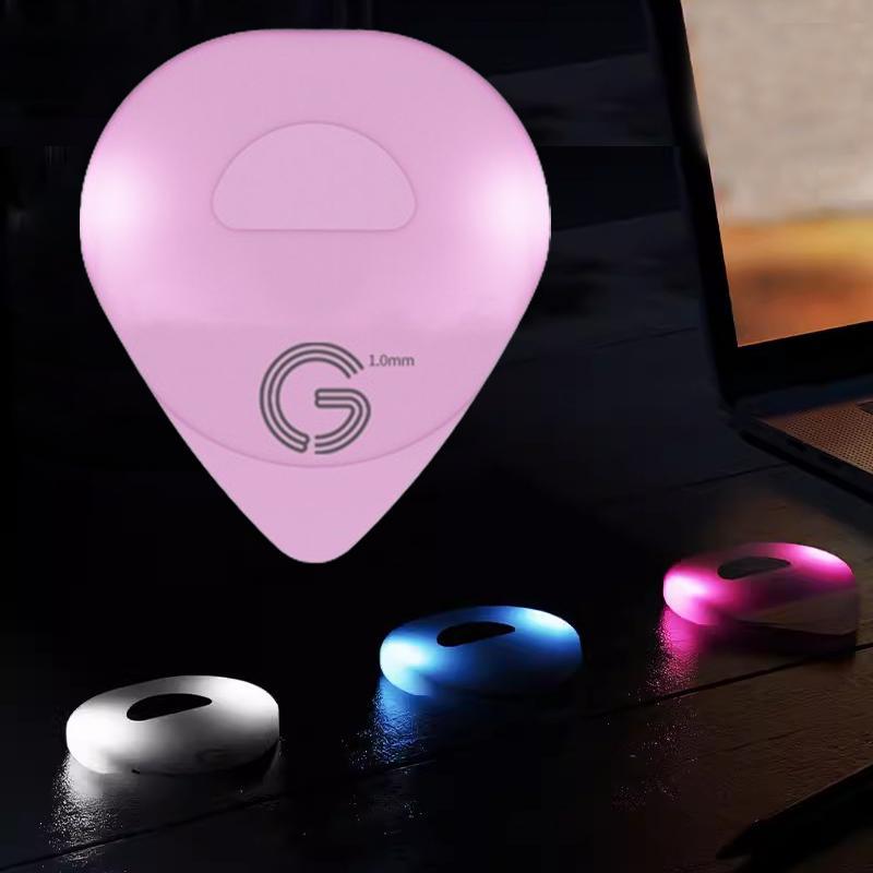 LED Guitar Pick, 1 Count Replaceable Button Battery LED Guitar Pick, Guitar Pick for Acoustic, Electric & Bass Guitars, Gift for Guitar Player