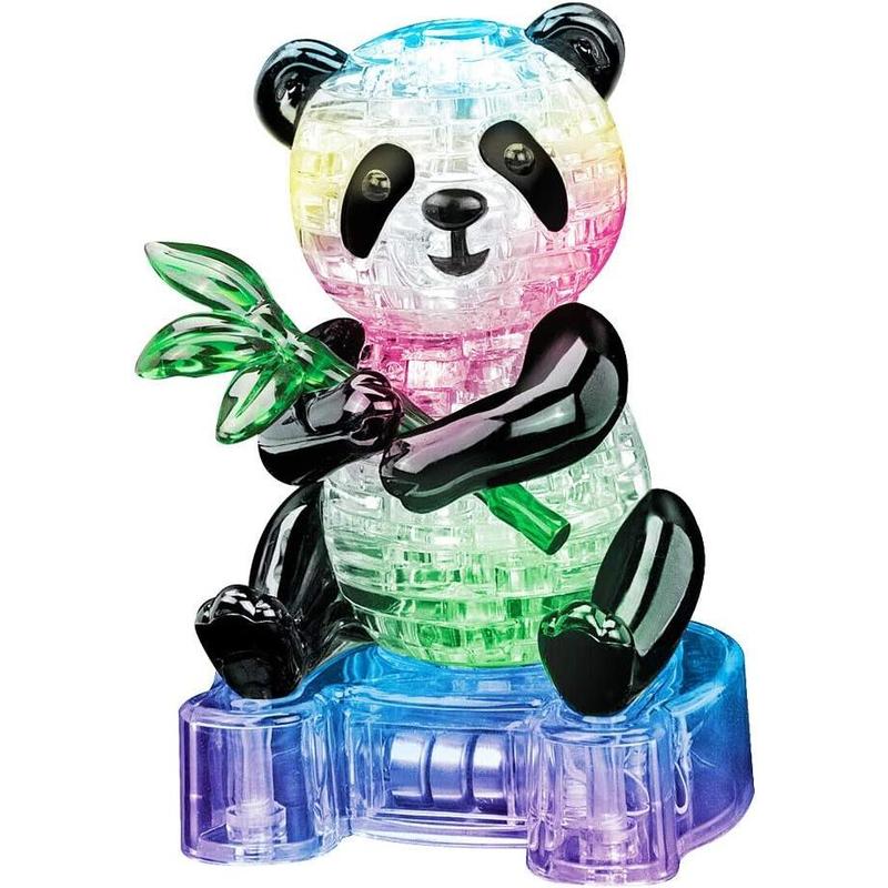 Adult Puzzle DIY 3D Crystal Puzzle Panda 3D Puzzle Plastic Home Decoration Birthday Valentine's Day Gift Toy Children 6 7 9 10 11 12 Year Old Adult Crystal Puzzle