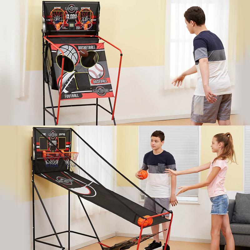 Lancaster Indoor Arcade Basketball Dual Hoop Shooting Game Set