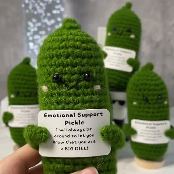 Handmade Emotional Support childrenPickled Cucumber Gift Cute Knitting Doll Crochet CucumberChristmas Pickle Knitting Doll Ornament,Handmade Emotional Support Pickled Cucumber Gift,Christmas Pickle Knitting Doll OrnamentCute Knitting Doll Crochet Cucumber