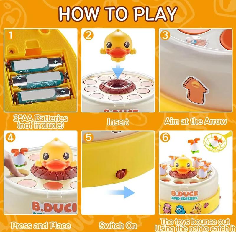 B.Duck Games, Bounce andCatch Duck Board Games,Duck GameToys for Birthday Gifts