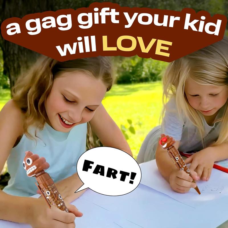 Farting Poop Pen - 7 Funny Sounds, Funny Gifts, Halloween Toys for Kids, Halloween Games, Farting Pen Gag Gifts Funny for Kids, Poop Gifts for Kids Funny, Poop Pen that Farts for Trick or Treating