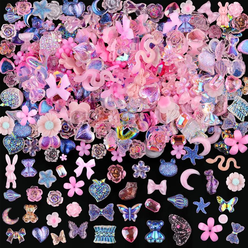 100 Pcs 3D DIY Accessories combination Handmade Materials Cartoon Charms Nail Charms