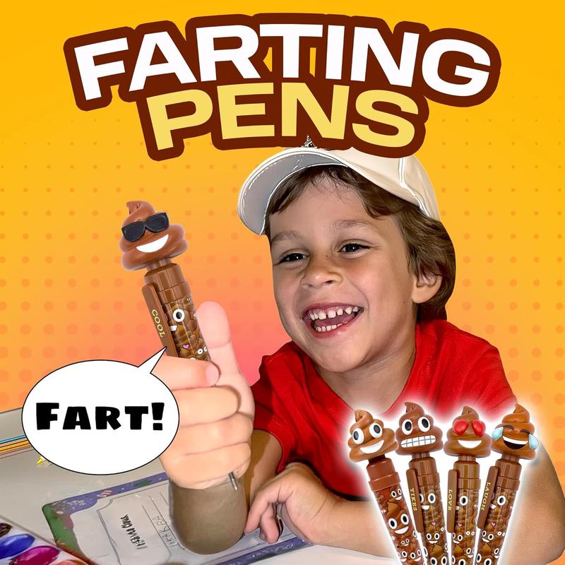 Farting Poop Pen - 7 Funny Sounds, Funny Gifts, Halloween Toys for Kids, Halloween Games, Farting Pen Gag Gifts Funny for Kids, Poop Gifts for Kids Funny, Poop Pen that Farts for Trick or Treating