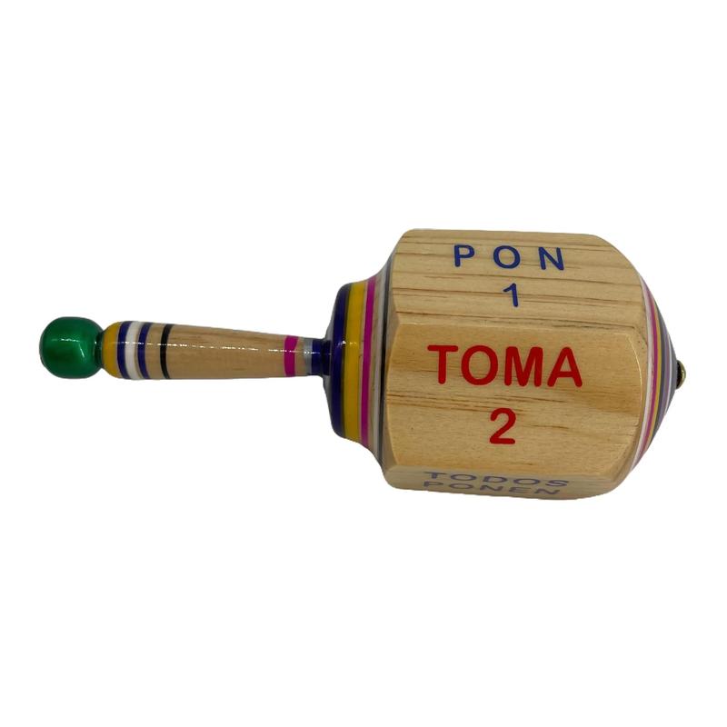 Toma Todos Traditional Wooden Mexican Pirinola Size Large and Small