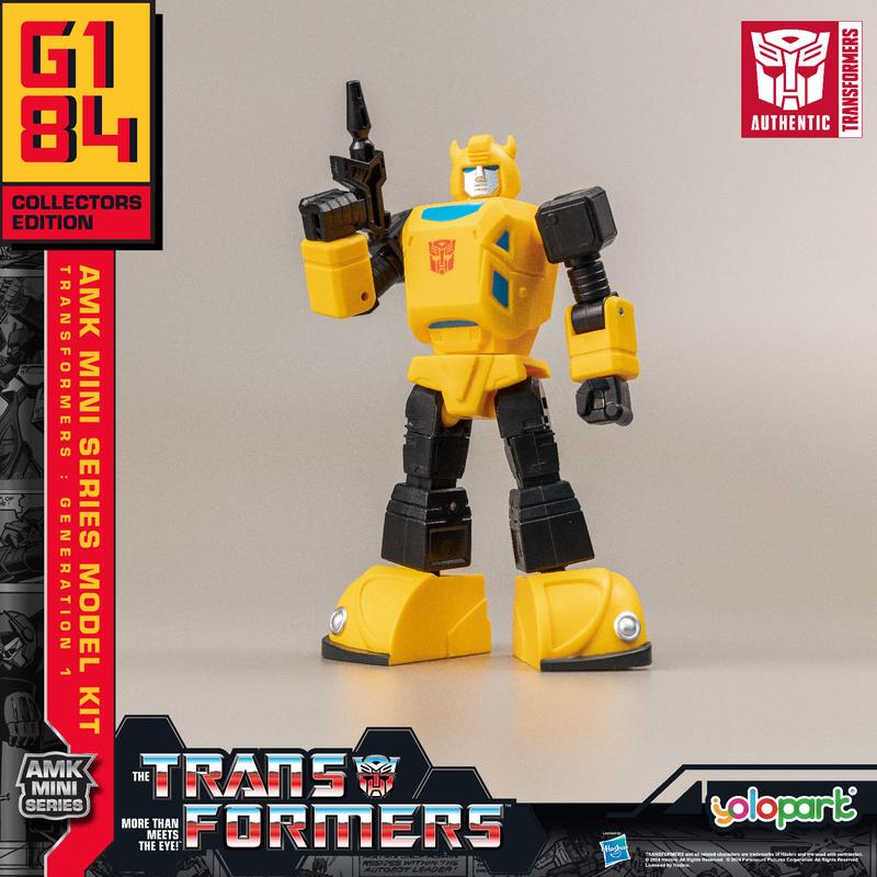 Transformers Toys: Bumblebee - Generation 1 - 3.94 Inch Pre-assembled Model Kit from the YOLOPARK AMK MINI Series