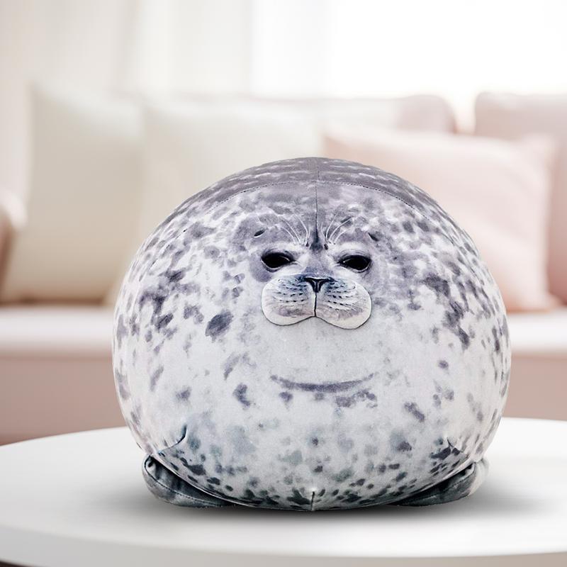 Chubby Seal Plush Toy,Stuffed Cotton Animal Animal Throw Pillow,weird stuffed animals,Soft Comfy Plush Cushion, Lovely Pillow,Home Decorations