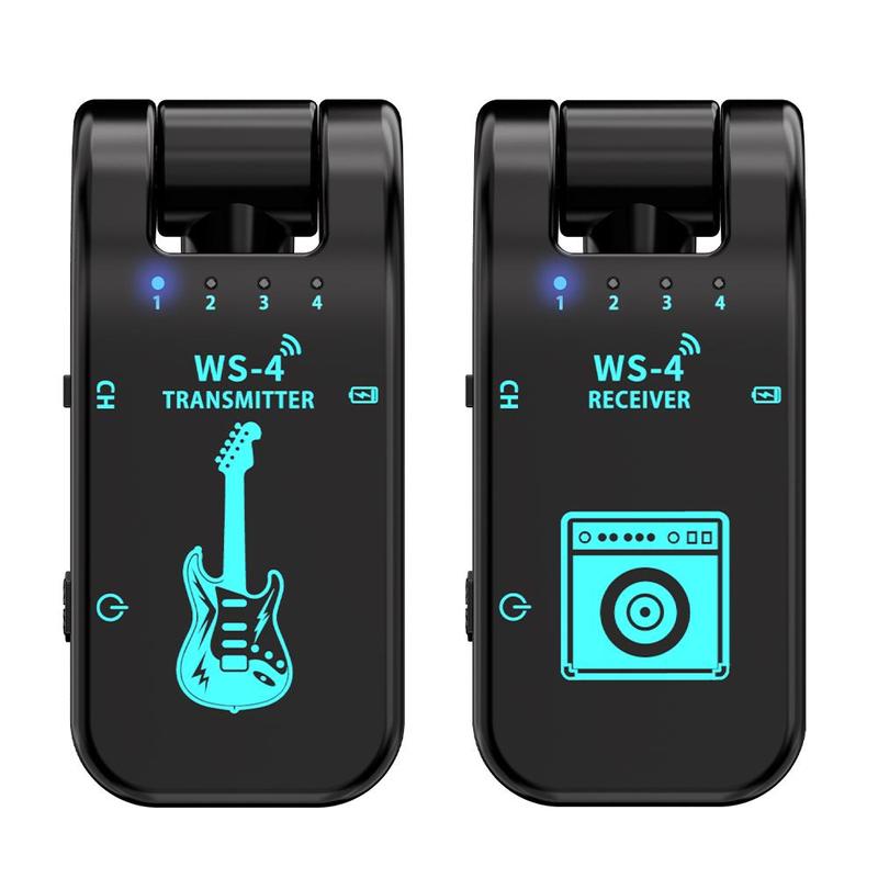 Wireless Guitar Transmitter Receiver Set, 2.4GHz Wireless Guitar System, Guitar Transmitter Receiver Set, Audio Transmitter Receiver for Guitar, Stocking Fillers Gift