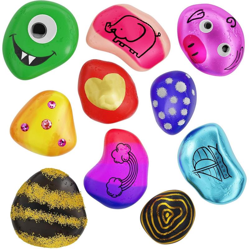 Rock Painting Kit for Kids - Arts and Crafts for Girls & Boys Ages 6-12 - Easter Craft Kits Art Set - Supplies for Painting Rocks - Best Tween Paint Gift Ideas for Kids Activities Age 6 7 8 9 10 11