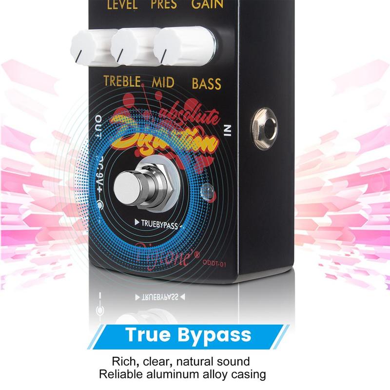 zinc Alloy Overdrive Guitar Effect Pedal Toy, Distortion Guitar Effect Pedal, DC 9V Analog True Bypass, Musical Instruments & Accessories, Stocking Fillers Gift