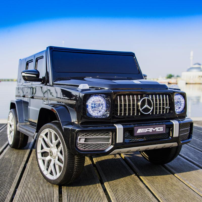 Mercedes Benz G63 Kids Ride On Car, 12V Electric Vehicle with Remote Control, Double Open Doors, Music, Bluetooth, Wheels Suspension, Black