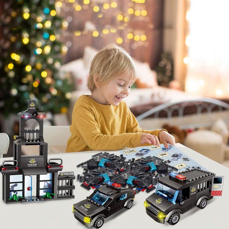 8 in 1 City Police Station Building Blocks Toys for Kids Ages 6-12, SWAT Battleship Toy, Best Learning Roleplay STEM Educational Toy Gifts for Boys and Girls Ages 6+ 1120 PCS