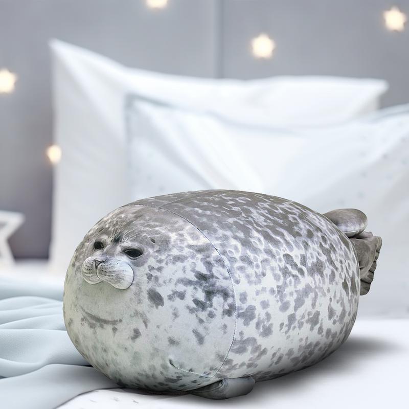 Chubby Seal Plush Toy,Stuffed Cotton Animal Animal Throw Pillow,weird stuffed animals,Soft Comfy Plush Cushion, Lovely Pillow,Home Decorations