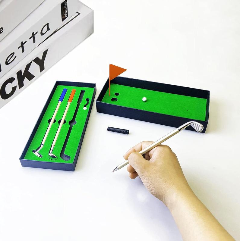 Golf Pen Desktop Games - Funny Gifts for Golfers, Coworkers, Boss - Stocking Stuffers