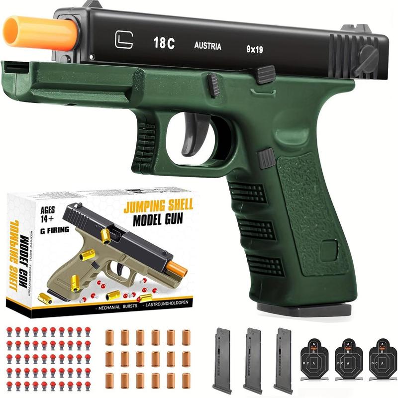 Soft Bullet Gun toy-semi-automatic handgun with shell ejection and auto rebound, gun toy for teen boys