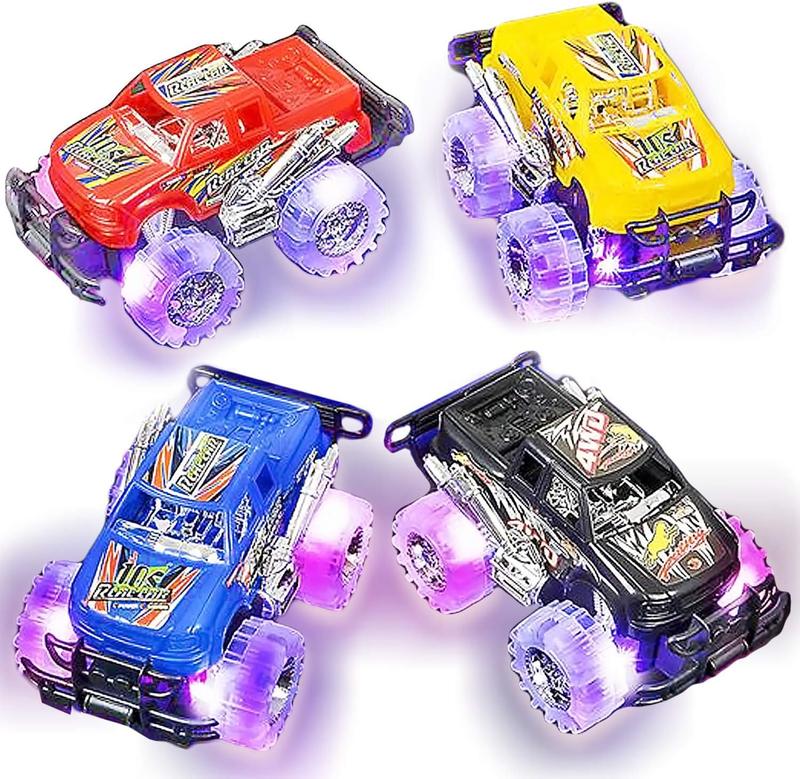 Light Up Monster Trucks for Boys and Girls, Toy Truck Set of 2, Monster Trucks for Boys 3-6 Years Old, Toddler Monster Truck Toys, Light Up Trucks, Easter Gifts for Kids