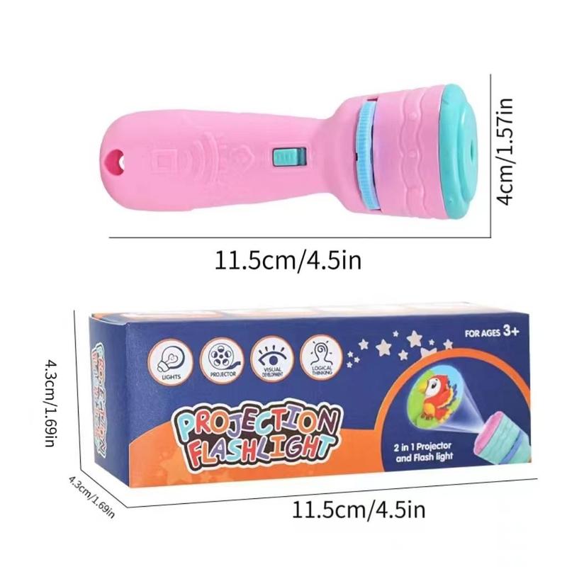 2 In 1 Projector & Flash Light, Torch Lamp Toy, Baby Early Education Cartoon Fun Santa Claus Luminous Gift, Fun Toy For Boys And Girls