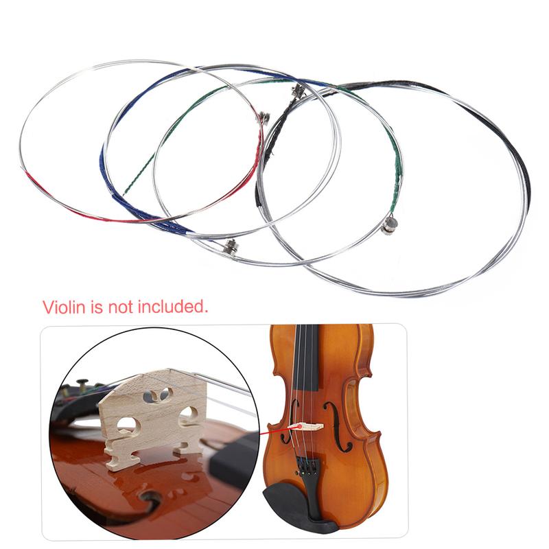 Full Set High Quality Violin Strings Size 4 4 & 3 4 Violin Strings Steel Strings G D A and E Strings