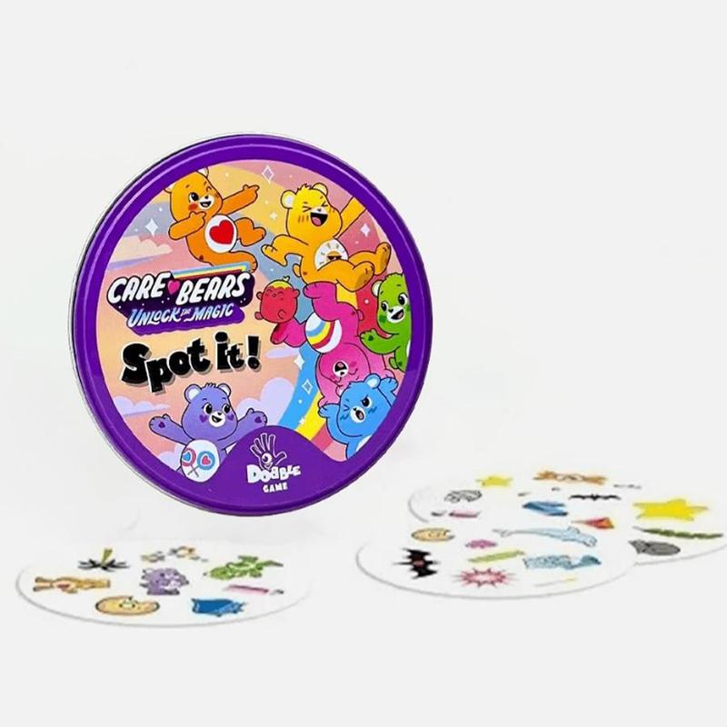 Care Bears Pattern Spot It Card Game, 1 Box Unlock The Magic Puzzle Card Game, Perfect Party Game Nights To Bring You Endless Joy