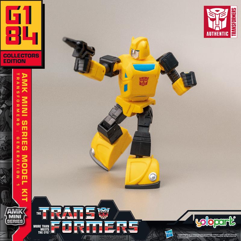 Transformers Toys: Bumblebee - Generation 1 - 3.94 Inch Pre-assembled Model Kit from the YOLOPARK AMK MINI Series