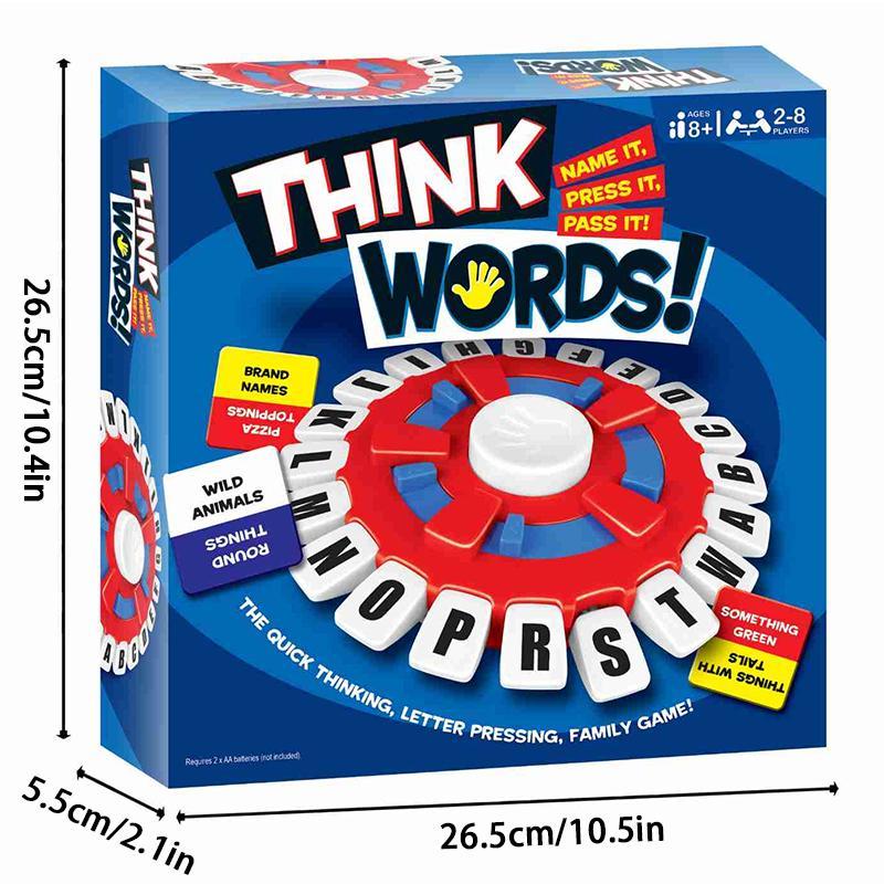 Word Game | Fast-Paced Family Board Game | Choose a Category & Race Against The Timer to be The Last Player | Learning Game Great for All Ages