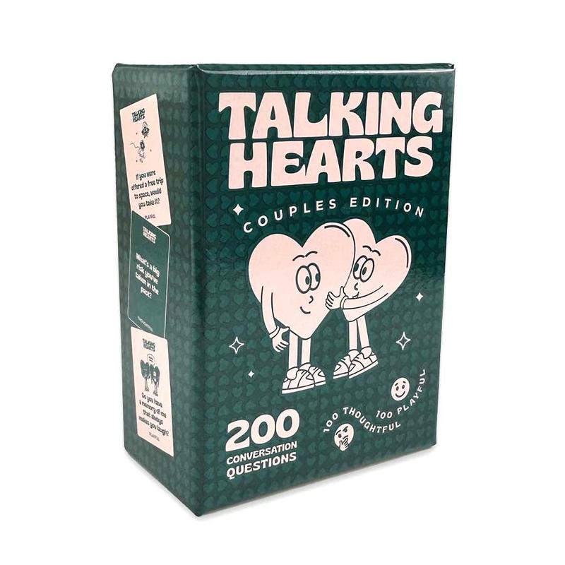 Talking Hearts Couple Card Game, 1 Box 200 Questions Conversation Card, Couple Dating Game, Party Activity Supplies, Party Gift Ideas