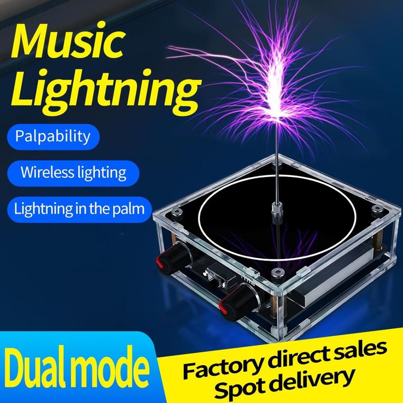 Acrylic Desktop Coil Music Box, Touch Design Music & Audio Output Device, Science Experiment Interactive Music Box for School, Desktop Decor for Living Room