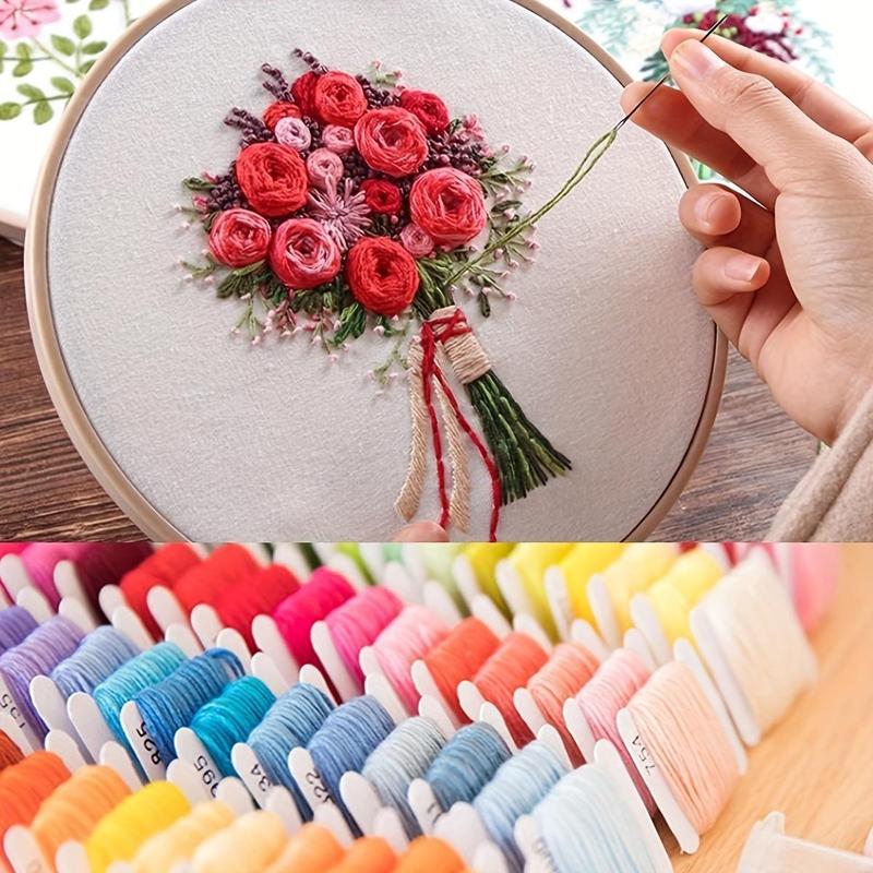 Cross Stitch Embroidery Thread Set, 80pcs box Embroidery Starter Kit, Colorful Embroidery Thread Set, Handmade DIY Craft Cotton Thread