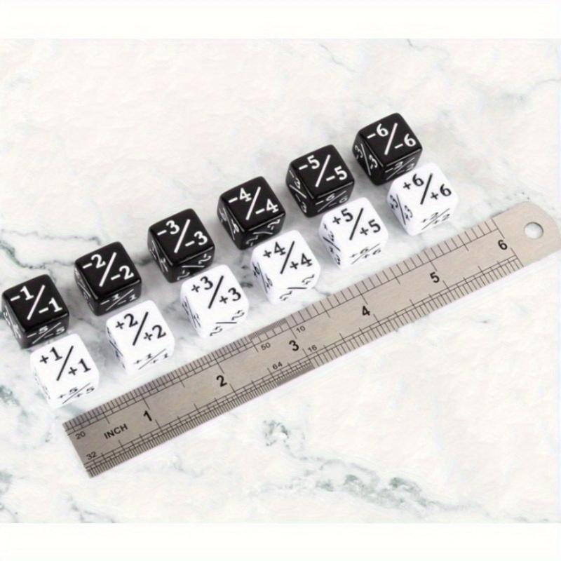 10-piece dice Counter Dice Positive Negative Dice Counters Great for The Gathering and Other Card Games