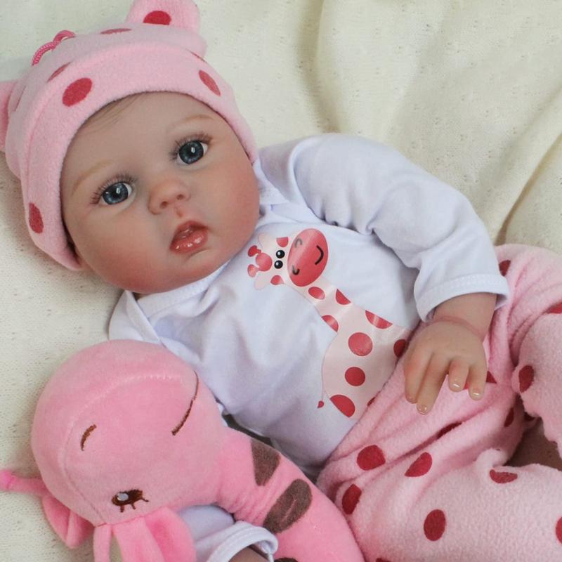 Wooroy Baby Doll - 22 inches Realistic Newborn Soft Vinyl Limbs with a Cloth Baby Dolls Toy for Kids Age 3+, Gift Set, Reborn baby doll, Birthday Gift, Big Sister Gift, Christmas Gift