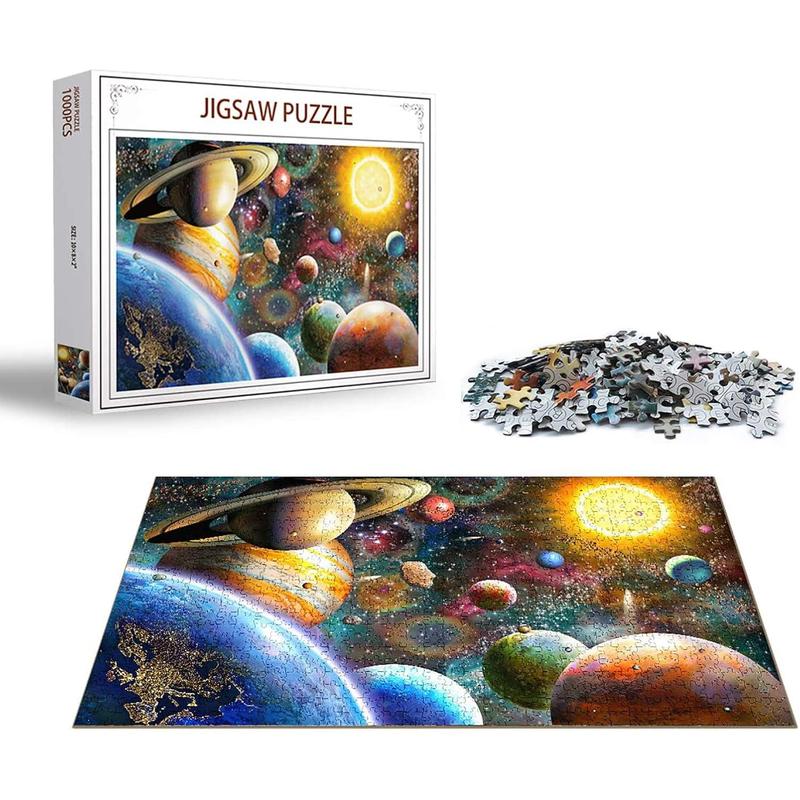 Jigsaw Puzzles 1000 Pieces for , Families (Space Traveler, Solar System) Pieces Fit Together Perfectly