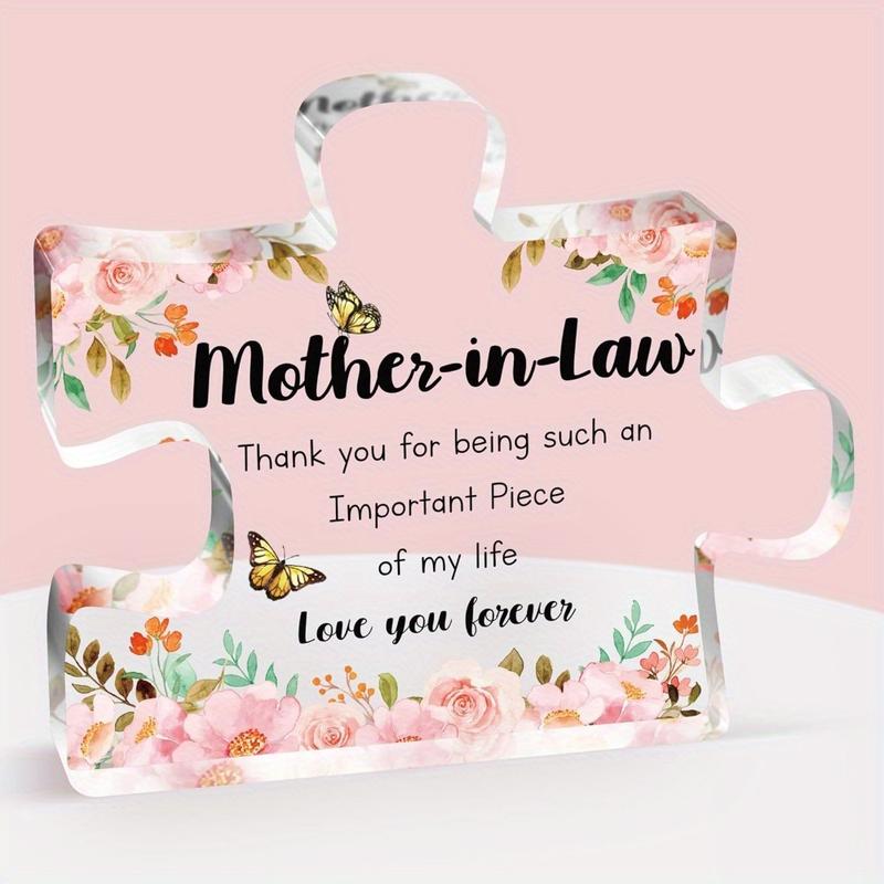 Mother in Law Gifts - Acrylic Puzzle Pieces, Law Mother's Gifts, Law Mother's Birthday Gifts, Law Mother's Best Mother's Day Anniversary Gifts