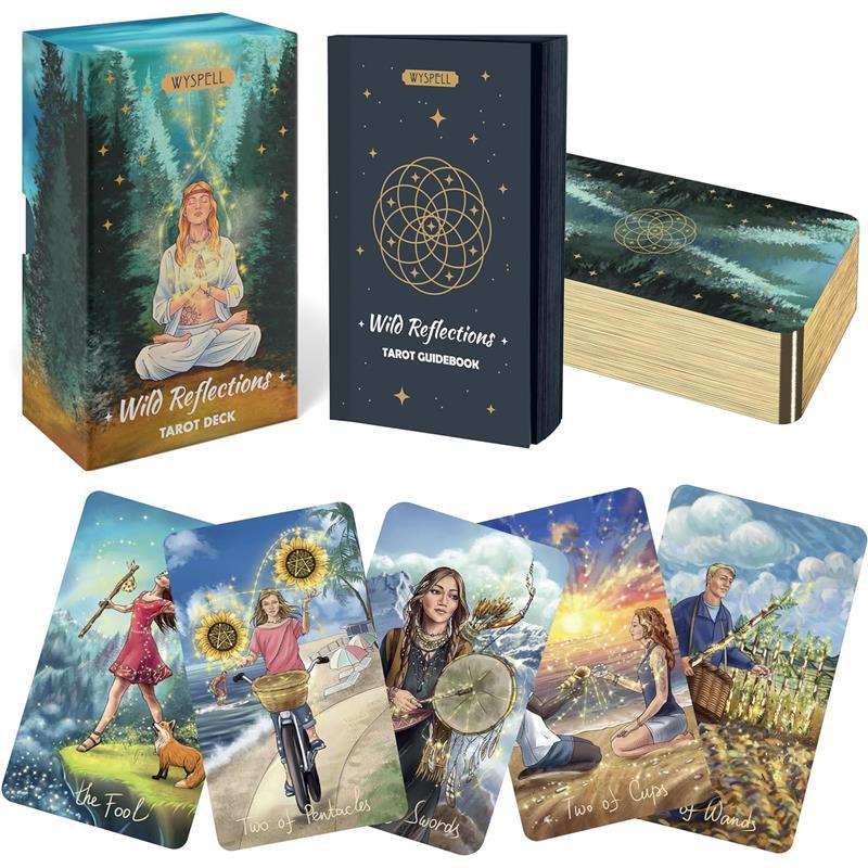 Wild Reflections Tarot Cards: Nature-Inspired Tarot Cards with Guide Book - Beautiful Tarot Cards Set - Tarot Cards for Beginners