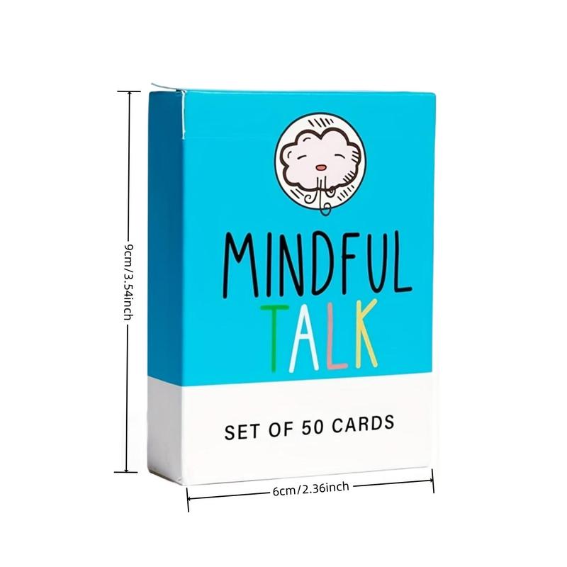 Mindful Talk Card Game, 1 Count Creative Small Gift, Holiday Party Fun Game Box and Gift, Birthday Party Supplies, Aesthetic Home Decor