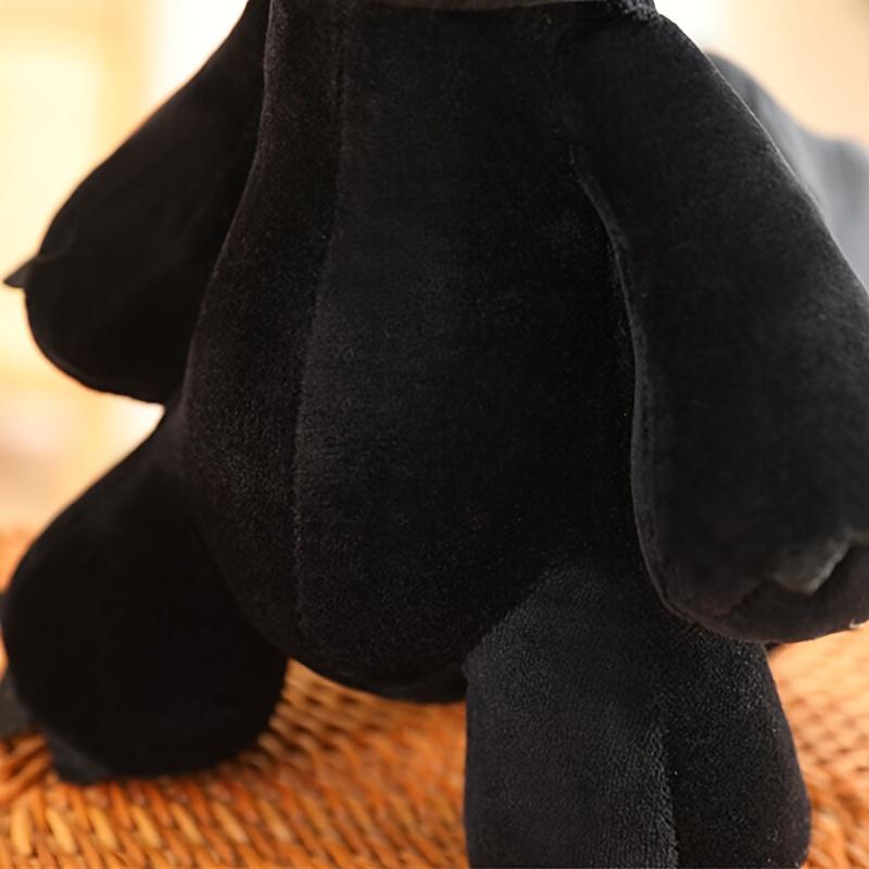 New Cartoon Anime Toothless Dragon Plush Toy, 25cm 9.84 inch Toothless Dragon Plush Doll with Wings, Collectible Kawaii Plush Doll, Unique Gift for Boys and Girls (Black)