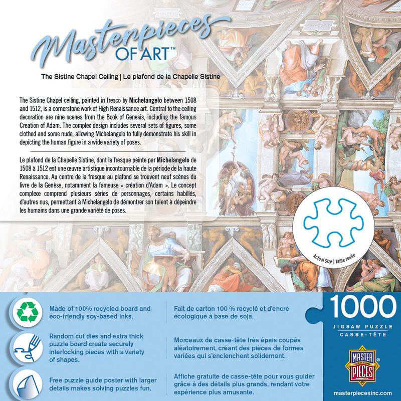 MasterPieces - MasterPieces of Art - Sistine Chapel Ceiling 1000 Piece Puzzle