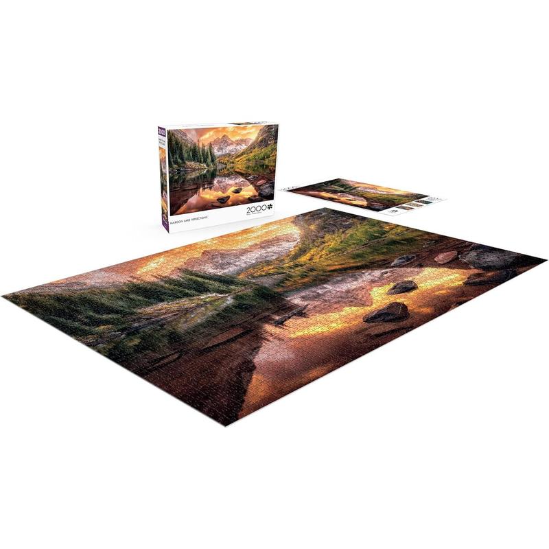 Joshua Snow - Maroon Lake Reflections - 2000 Piece Jigsaw Puzzle for Adults Challenging Puzzle Perfect for Game Nights - Finished Puzzle Size is 38.50 x 26.50