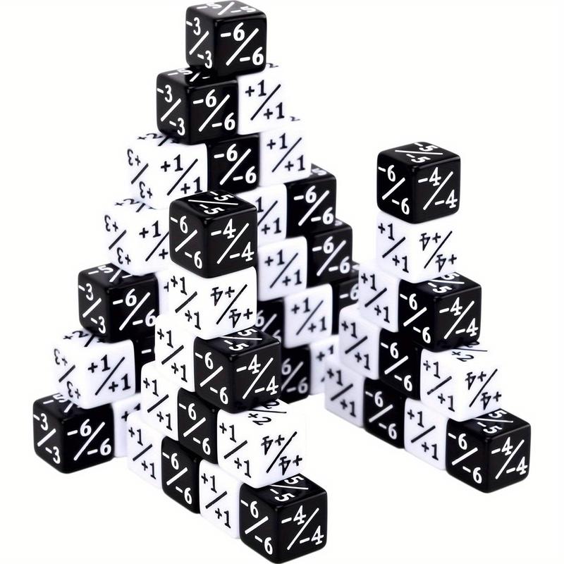 10-piece dice Counter Dice Positive Negative Dice Counters Great for The Gathering and Other Card Games