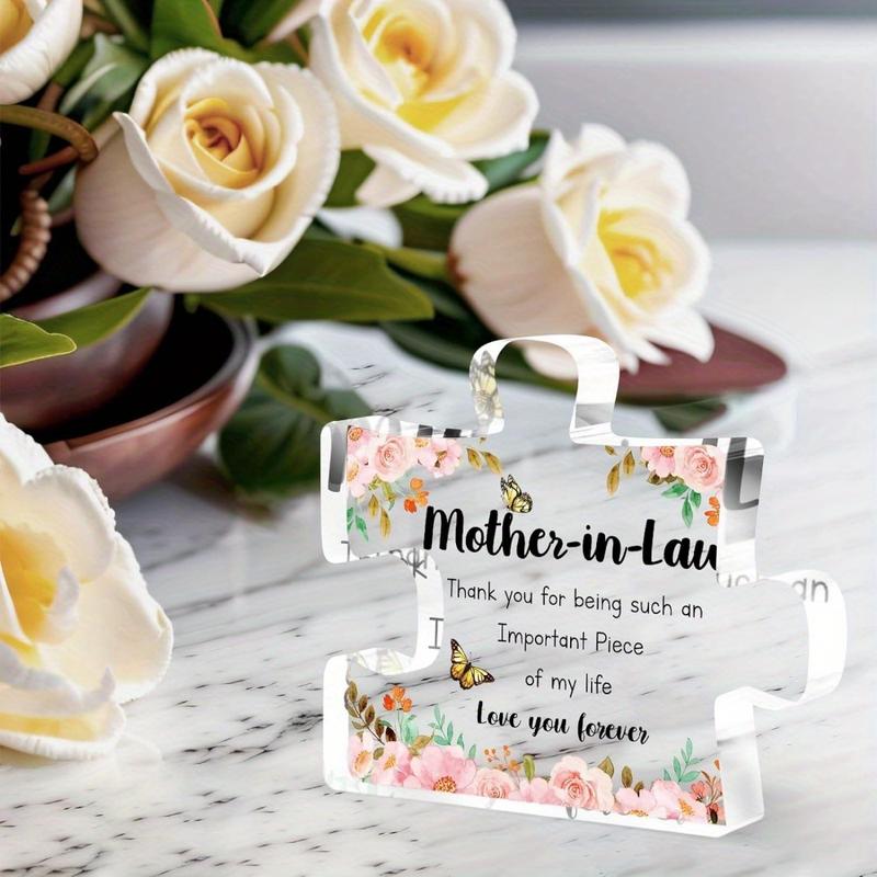 Mother in Law Gifts - Acrylic Puzzle Pieces, Law Mother's Gifts, Law Mother's Birthday Gifts, Law Mother's Best Mother's Day Anniversary Gifts